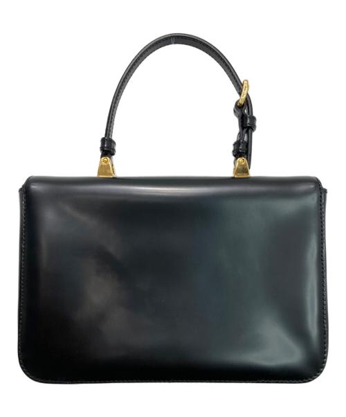 PRADA（プラダ）PRADA (プラダ) リボン パテントレザー ミニハンドバッグ ブラックの古着・服飾アイテム