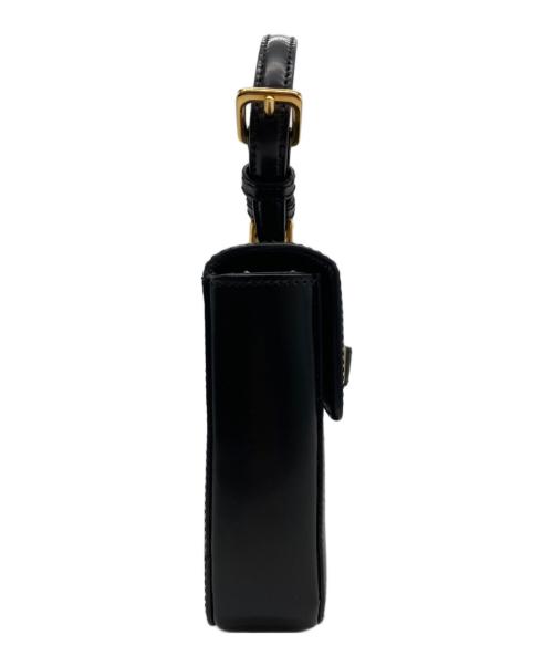 PRADA（プラダ）PRADA (プラダ) リボン パテントレザー ミニハンドバッグ ブラックの古着・服飾アイテム