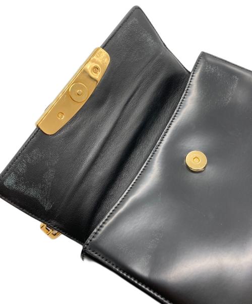 PRADA（プラダ）PRADA (プラダ) リボン パテントレザー ミニハンドバッグ ブラックの古着・服飾アイテム