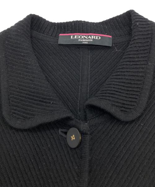 LEONARD（レオナール）LEONARD (レオナール) ニットジャケット ブラック サイズ:13ARの古着・服飾アイテム