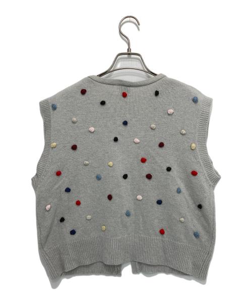 6(ROKU) BEAUTY&YOUTH（ロク ビューティーアンドユース）6(ROKU) BEAUTY&YOUTH (ロク ビューティーアンドユース) WOOL NYLON COLOR POP VEST グレー サイズ:-の古着・服飾アイテム