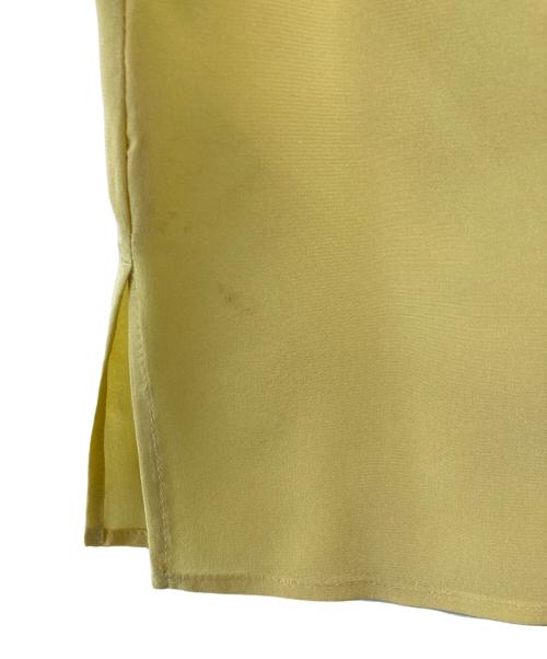 ANAYI（アナイ）ANAYI (アナイ) ノースリーブデザインシルクブラウス イエロー サイズ:38の古着・服飾アイテム
