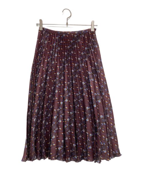ANAYI（アナイ）ANAYI (アナイ) 総柄プリーツスカート パープル サイズ:36の古着・服飾アイテム