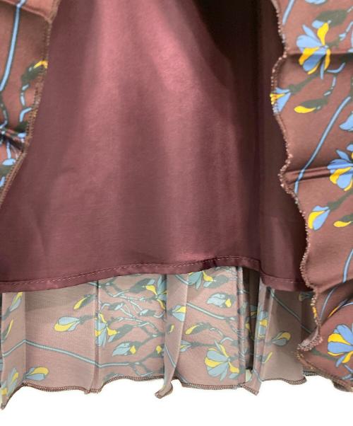 ANAYI（アナイ）ANAYI (アナイ) 総柄プリーツスカート パープル サイズ:36の古着・服飾アイテム