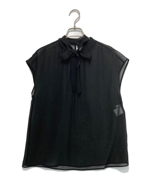 ANAYI（アナイ）ANAYI (アナイ) ノースリーブシアーブラウス ブラック サイズ:38の古着・服飾アイテム