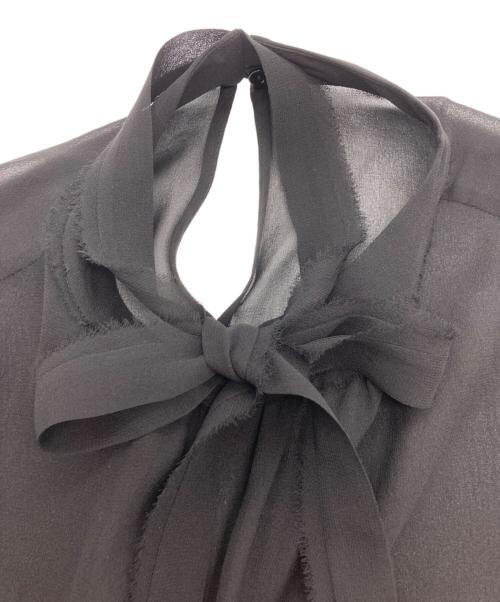 ANAYI（アナイ）ANAYI (アナイ) ノースリーブシアーブラウス ブラック サイズ:38の古着・服飾アイテム