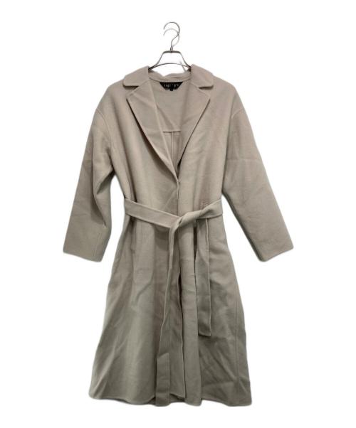 INDIVI（インディヴィ）INDIVI (インディヴィ) リバーテーラードロングコート ベージュ サイズ:38の古着・服飾アイテム