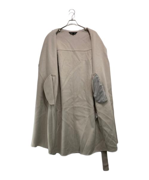 INDIVI（インディヴィ）INDIVI (インディヴィ) リバーテーラードロングコート ベージュ サイズ:38の古着・服飾アイテム