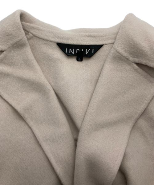 INDIVI（インディヴィ）INDIVI (インディヴィ) リバーテーラードロングコート ベージュ サイズ:38の古着・服飾アイテム
