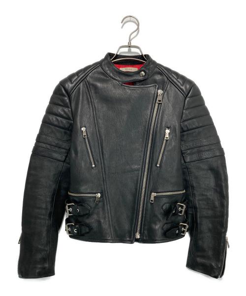 CELINE（セリーヌ）CELINE (セリーヌ) Biker Leather Riders Jacket/ライダースジャケット ブラック サイズ:38の古着・服飾アイテム