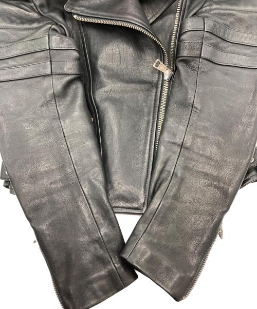 CELINE（セリーヌ）CELINE (セリーヌ) Biker Leather Riders Jacket/ライダースジャケット ブラック サイズ:38の古着・服飾アイテム