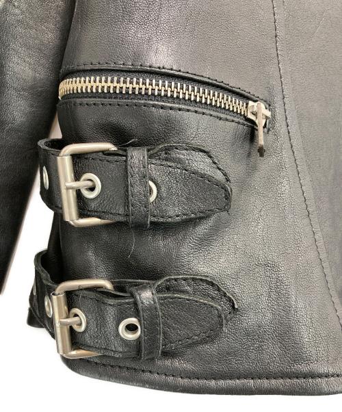 CELINE（セリーヌ）CELINE (セリーヌ) Biker Leather Riders Jacket/ライダースジャケット ブラック サイズ:38の古着・服飾アイテム