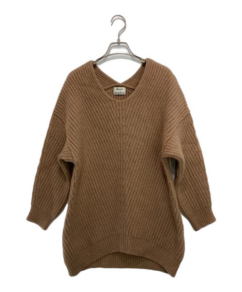 Acne studios（アクネ ストゥディオズ）ACNE STUDIOS (アクネ ストゥディオス) Vネックニット ベージュ サイズ:XSの古着・服飾アイテム