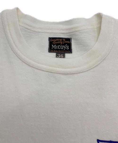 THE REAL McCOY'S（ザ・リアルマッコイズ）THE REAL McCOY'S (ザ・リアルマッコイズ) LOGO TEE S/S ホワイト サイズ:36の古着・服飾アイテム