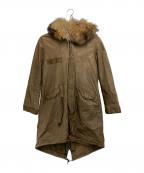 sisiiシシ）の古着「レザーモッズコート」｜ブラウン