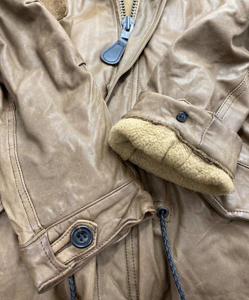 sisii（シシ）sisii (シシ) レザーモッズコート ブラウン サイズ:xxsの古着・服飾アイテム