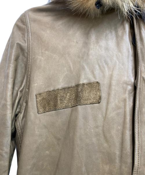 sisii（シシ）sisii (シシ) レザーモッズコート ブラウン サイズ:xxsの古着・服飾アイテム