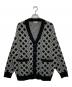 nest well（ネストウェル）の古着「総柄カーディガン」｜ブラック×ホワイト
