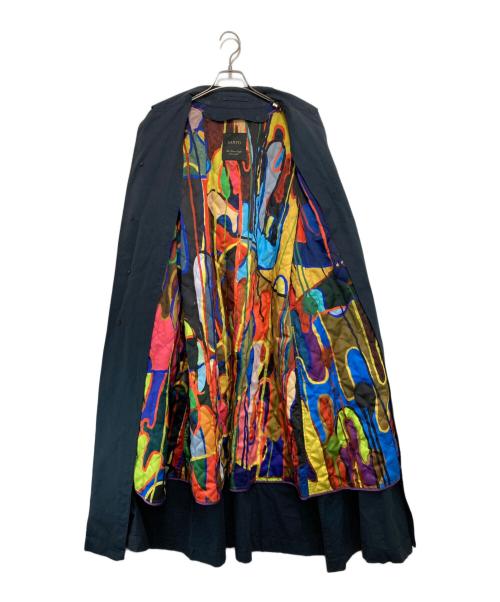 SANYO（サンヨー）SANYO (サンヨー) JANTJE ONTEMBAAR (ヤンチェ オンテンバール) ステンカラーコート ネイビー サイズ:Sの古着・服飾アイテム