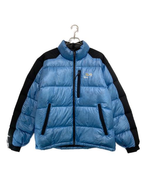 stussy（ステューシー）stussy (ステューシー) MOUNTAIN HARD WEAR (マウンテンハードウェア) SUBZERO DOWN JACKET スカイブルー×ブラック サイズ:Lの古着・服飾アイテム