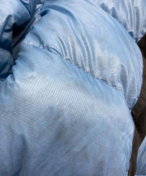 stussy（ステューシー）stussy (ステューシー) MOUNTAIN HARD WEAR (マウンテンハードウェア) SUBZERO DOWN JACKET スカイブルー×ブラック サイズ:Lの古着・服飾アイテム