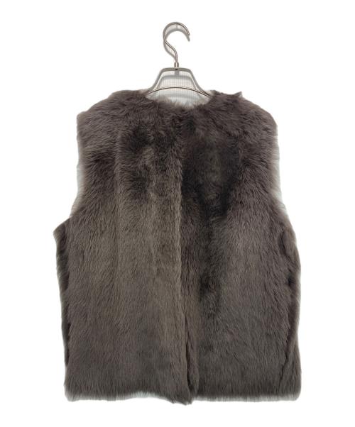 SKIN VALLEY（スキンバレー）skin valley (スキンバレー) ラムレザーベスト ブラウン サイズ:FREEの古着・服飾アイテム