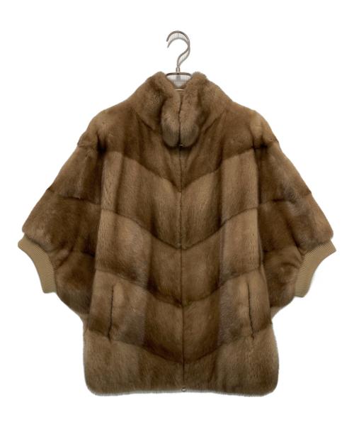 L'appartement（アパルトモン）L'Appartement (アパルトモン) Lisiere Mink ZIP ブルゾン ブラウン サイズ:-の古着・服飾アイテム