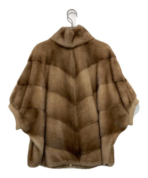 L'appartement（アパルトモン）L'Appartement (アパルトモン) Lisiere Mink ZIP ブルゾン ブラウン サイズ:-の古着・服飾アイテム