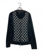 ESCADAエスカーダ）の古着「ジップアンサンブルカーディガン」｜ブラック