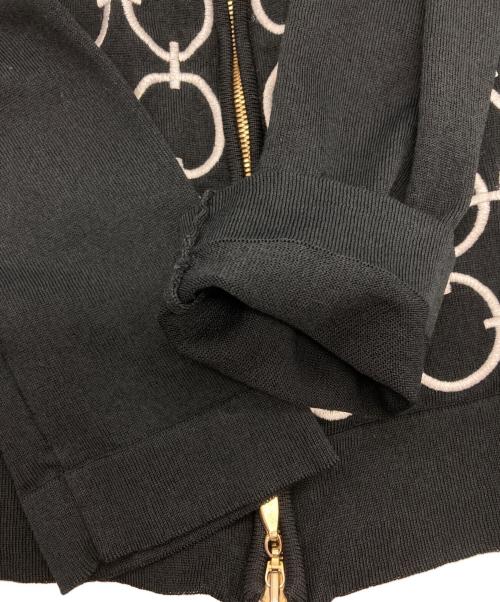 ESCADA（エスカーダ）ESCADA (エスカーダ) ジップアンサンブルカーディガン ブラック サイズ:ﾉｰｽﾘｰﾌﾞﾆｯﾄ：36/ｶｰﾃﾞｨｶﾞﾝ38の古着・服飾アイテム