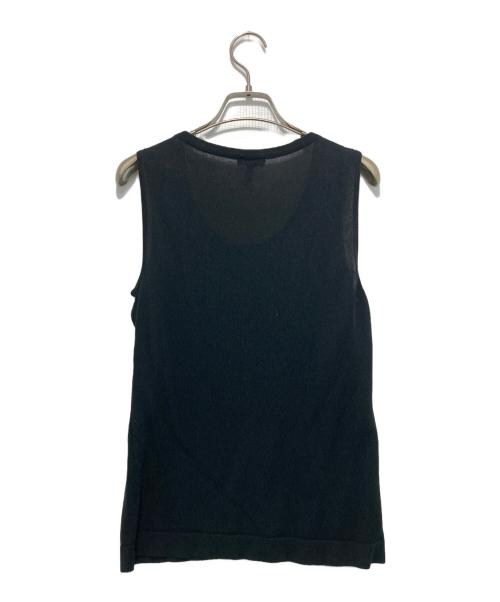 ESCADA（エスカーダ）ESCADA (エスカーダ) ジップアンサンブルカーディガン ブラック サイズ:ﾉｰｽﾘｰﾌﾞﾆｯﾄ：36/ｶｰﾃﾞｨｶﾞﾝ38の古着・服飾アイテム