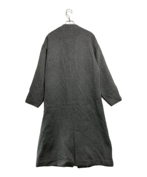 BARNEYS NEWYORK（バーニーズ・ニューヨーク）BARNEYS NEWYORK (バーニーズ・ニューヨーク) ノーカラーウールコート グレー サイズ:38の古着・服飾アイテム