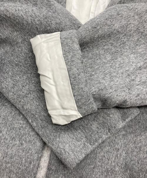 BARNEYS NEWYORK（バーニーズ・ニューヨーク）BARNEYS NEWYORK (バーニーズ・ニューヨーク) ノーカラーウールコート グレー サイズ:38の古着・服飾アイテム