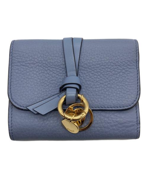 Chloe（クロエ）Chloe (クロエ) ALPHABETスモールトリフォードウォレット スカイブルー サイズ:-の古着・服飾アイテム