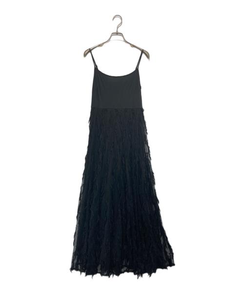 COCODEAL（ココディール）COCODEAL (ココディール) オフショルスリットニット×キャミワンピース ブラック サイズ:2の古着・服飾アイテム