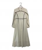 anuansアニュアンス）の古着「バイカラートリミングデザインワンピース」｜アイボリー