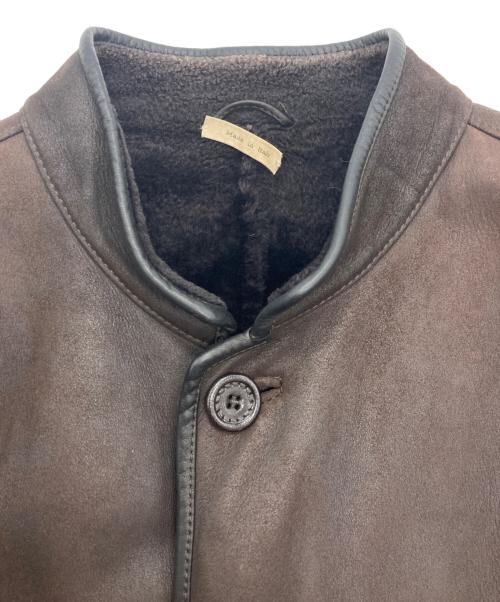 ERMENEGILDO ZEGNA（エルメネジルド・ゼニア）ERMENEGILDO ZEGNA (エルメネジルド・ゼニア) ムートンコート ブラウン サイズ:54の古着・服飾アイテム