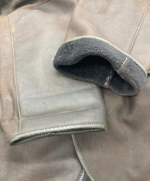 ERMENEGILDO ZEGNA（エルメネジルド・ゼニア）ERMENEGILDO ZEGNA (エルメネジルド・ゼニア) ムートンコート ブラウン サイズ:54の古着・服飾アイテム