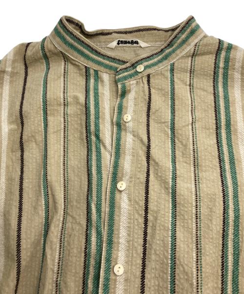 TOMUGU（ツムグ）TOMUGU (ツムグ) コーデュロイ ストライプ ブラウス ベージュ サイズ:Fの古着・服飾アイテム