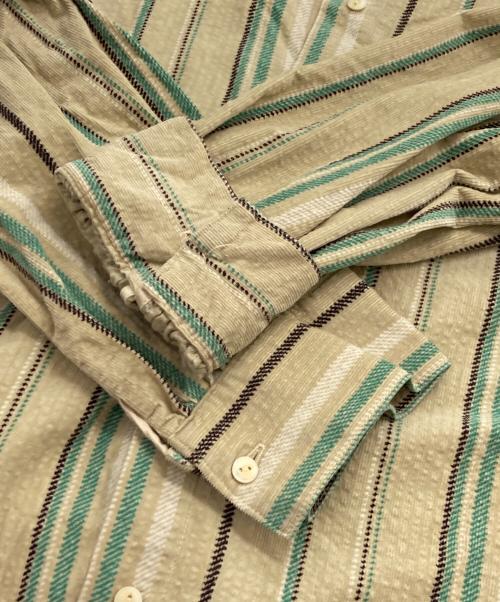 TOMUGU（ツムグ）TOMUGU (ツムグ) コーデュロイ ストライプ ブラウス ベージュ サイズ:Fの古着・服飾アイテム