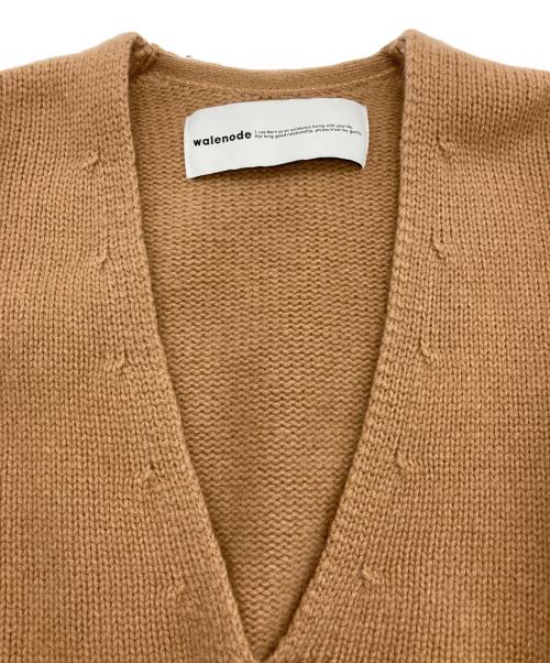 walenode（ウェルノード）WALENODE (ウェルノード) カシミヤVネックニット ベージュ サイズ:1の古着・服飾アイテム