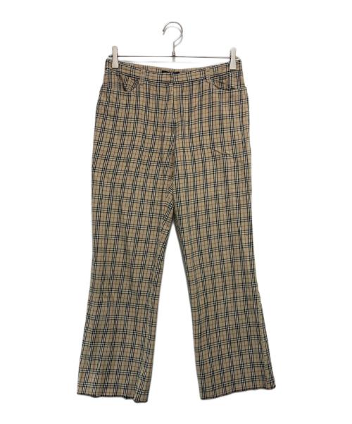 BURBERRY LONDON（バーバリーロンドン）BURBERRY LONDON (バーバリーロンドン) ノバチェックパンツ ベージュ サイズ:42の古着・服飾アイテム