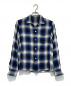 NUMBER (N)INEナンバーナイン）の古着「オンブレチェックシャツ」｜ブルー