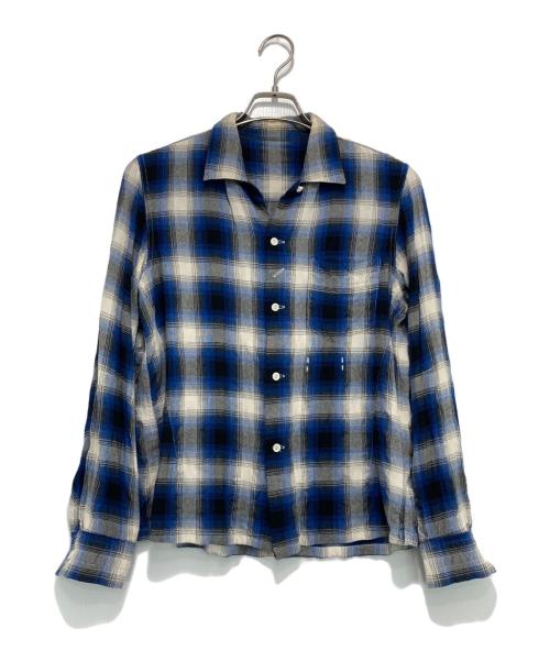 NUMBER (N)INE（ナンバーナイン）NUMBER (N)INE (ナンバーナイン) オンブレチェックシャツ ブルー サイズ:2の古着・服飾アイテム