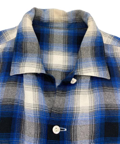 NUMBER (N)INE（ナンバーナイン）NUMBER (N)INE (ナンバーナイン) オンブレチェックシャツ ブルー サイズ:2の古着・服飾アイテム