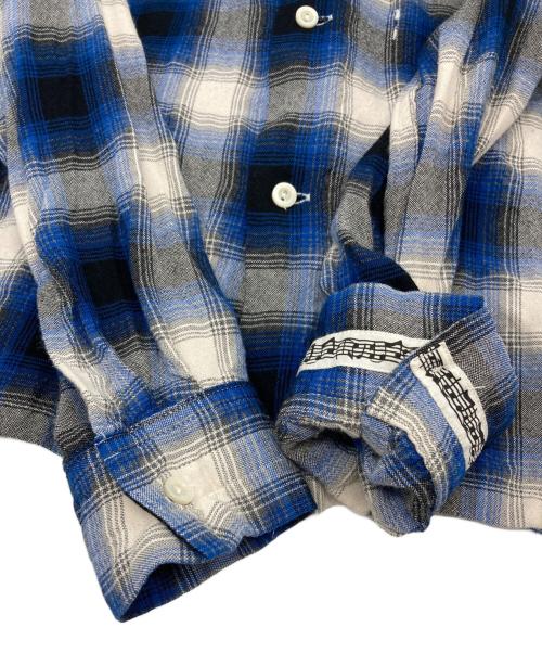 NUMBER (N)INE（ナンバーナイン）NUMBER (N)INE (ナンバーナイン) オンブレチェックシャツ ブルー サイズ:2の古着・服飾アイテム