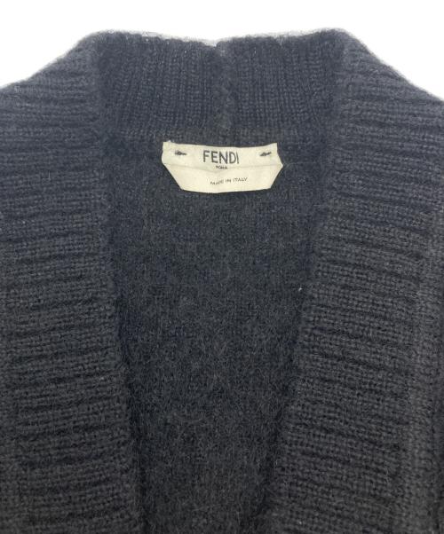 FENDI（フェンディ）FENDI (フェンディ) モヘヤニットカーディガン ブラック サイズ:FR36/IT40の古着・服飾アイテム