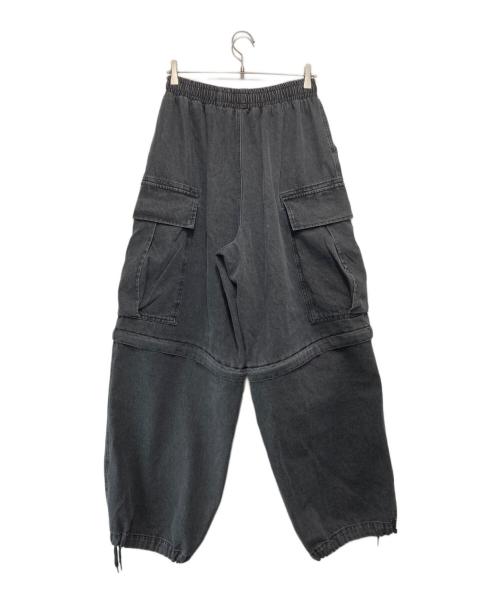.kom（ドットコム）.kom (ドットコム) A'GEM/9 (エージェムナイン) セパレート カーゴパンツ/ワイドデニム イージーパンツ グレー サイズ:Fの古着・服飾アイテム