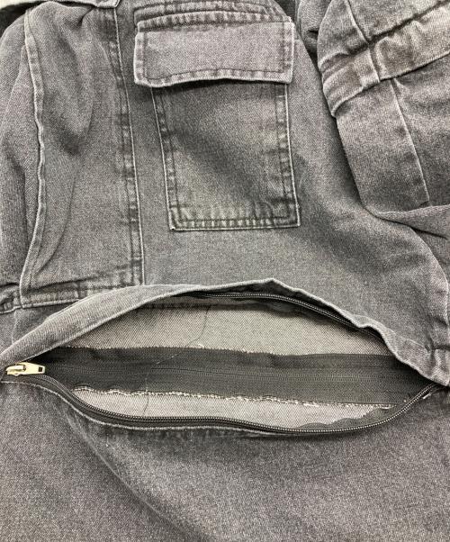 .kom（ドットコム）.kom (ドットコム) A'GEM/9 (エージェムナイン) セパレート カーゴパンツ/ワイドデニム イージーパンツ グレー サイズ:Fの古着・服飾アイテム