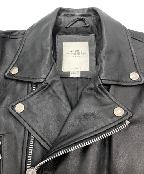 THE CRIMIE（ザ クライミー）THE CRIMIE (ザ クライミー) LAMB LEATHER W RIDERS JACKET ブラック サイズ:Mの古着・服飾アイテム